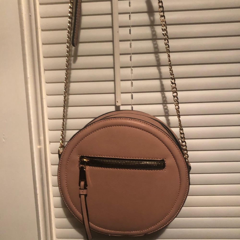 Vegan Leather Round Satchel Crossbody - Dusty Rose - Picture 1 of 4